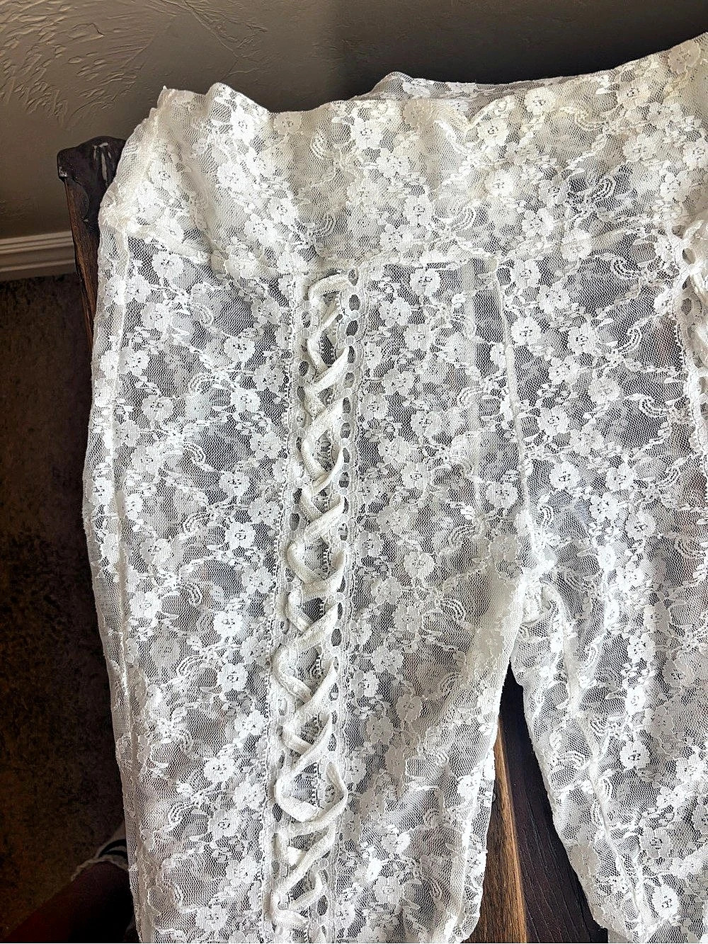 House of Sunny Law of Attraction Lace-up Flare Pants - Picture 5 of 10